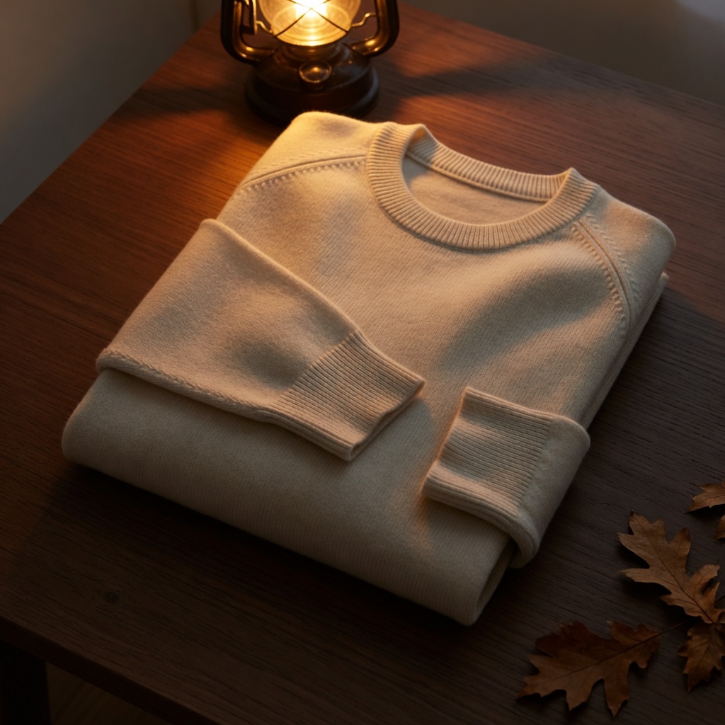 Cream merino crewneck