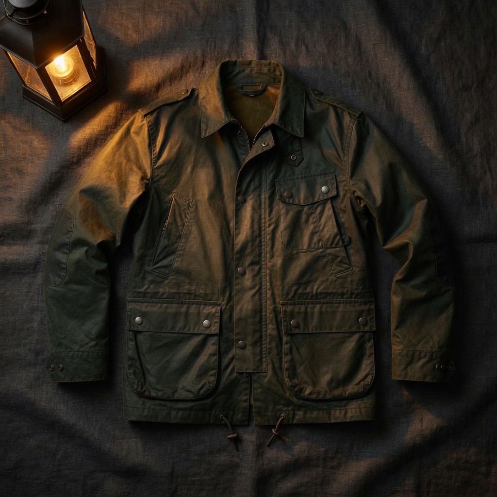 Forest-green field jacket